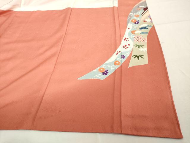 平和屋着物■訪問着　雪輪花文　金彩　正絹　逸品　DABE2924cd