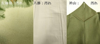 平和屋着物■訪問着　駒刺繍　草葉文　暈し染め　金彩　正絹　逸品　DABE2928cd