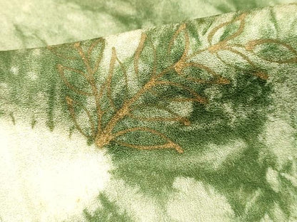 平和屋着物■訪問着　駒刺繍　草葉文　暈し染め　金彩　正絹　逸品　DABE2928cd