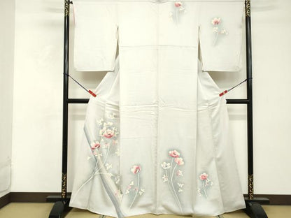 平和屋着物■訪問着　枝花文　暈し染め　正絹　逸品　DABE2932cd