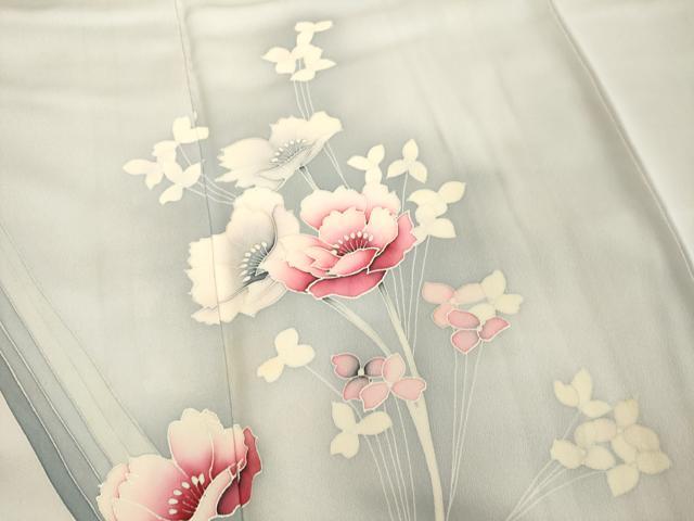 平和屋着物■訪問着　枝花文　暈し染め　正絹　逸品　DABE2932cd
