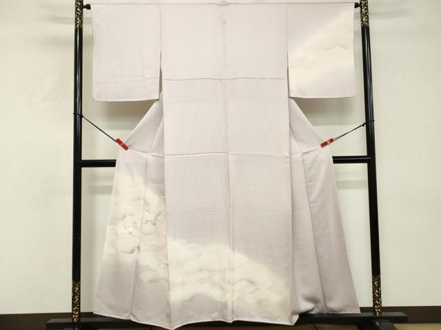 平和屋着物■訪問着　刺繍　飛鶴文　暈し染め　正絹　逸品　DABE2933cd