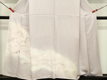 平和屋着物■訪問着　刺繍　飛鶴文　暈し染め　正絹　逸品　DABE2933cd