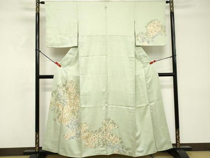 平和屋着物■訪問着　草葉文　金彩　正絹　逸品　DABE2935cd