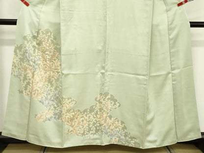 平和屋着物■訪問着　草葉文　金彩　正絹　逸品　DABE2935cd