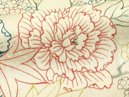 平和屋着物■上質な小紋　舞花文　正絹　逸品　DABE2941cd