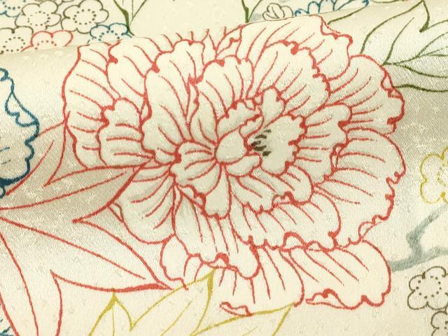 平和屋着物■上質な小紋　舞花文　正絹　逸品　DABE2941cd