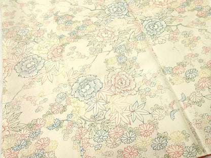 平和屋着物■上質な小紋　舞花文　正絹　逸品　DABE2941cd