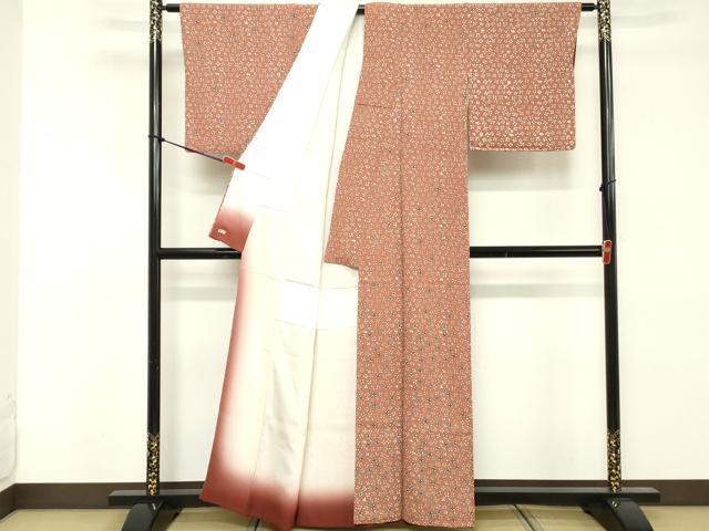 平和屋着物■上質な小紋　舞花文　三越扱い　正絹　逸品　DABE2949cd
