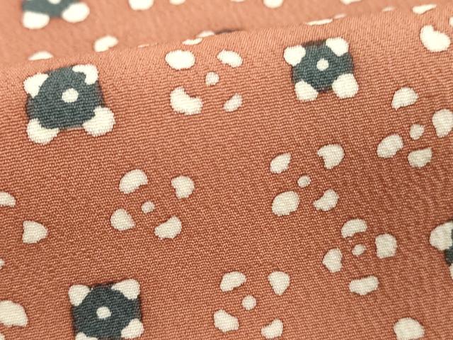 平和屋着物■上質な小紋　舞花文　三越扱い　正絹　逸品　DABE2949cd