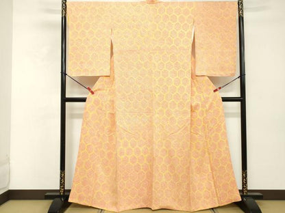 平和屋着物■上質な小紋　総絞り　亀甲文　正絹　逸品　DABE2957cd