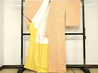 平和屋着物■上質な小紋　総絞り　亀甲文　正絹　逸品　DABE2957cd