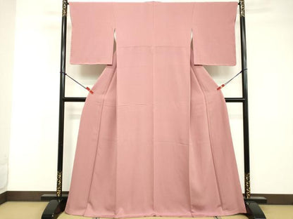 平和屋着物■上質な色無地　薄紅梅色　正絹　逸品　未使用　DABE2958cd