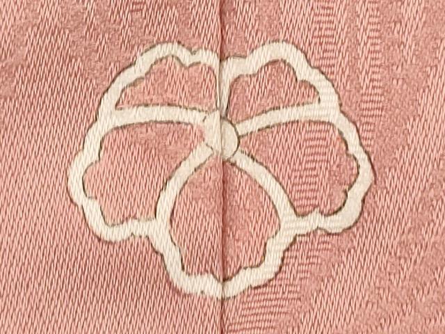 平和屋着物■上質な色無地　草葉地紋　鴇色　正絹　逸品　DABE2963cd