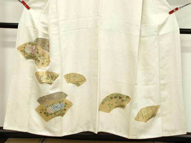 平和屋着物■訪問着　手描き　地紙花文　金彩　正絹　逸品　DABE2967cd