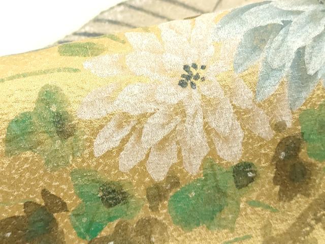 平和屋着物■訪問着　手描き　地紙花文　金彩　正絹　逸品　DABE2967cd