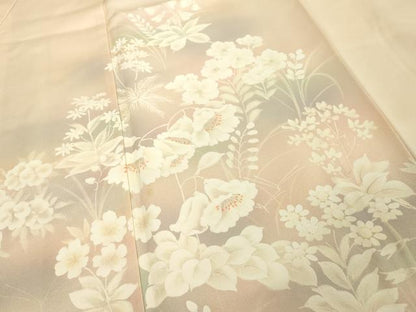 平和屋着物■訪問着　草花文　暈し染め　正絹　逸品　DABE2969cd