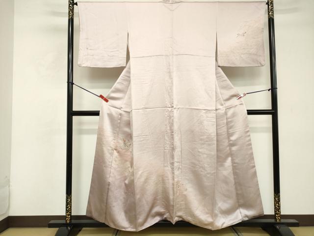 平和屋着物■訪問着 刺繍 草花文 暈し染め 金彩 正絹 逸品 DABE2990cd