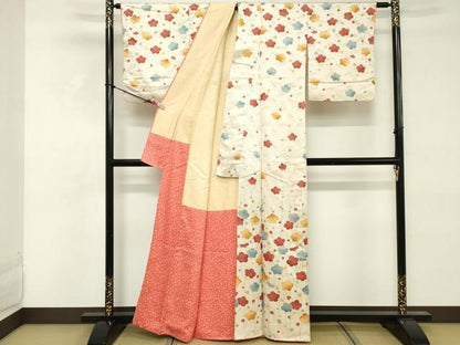 平和屋着物■訪問着 舞梅文 金通し地 正絹 逸品 DABE2993cd