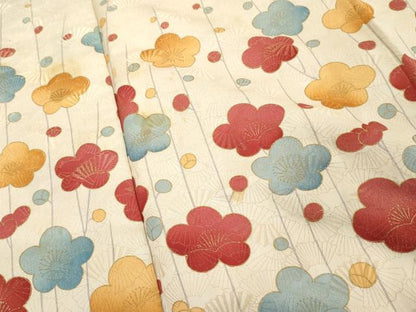 平和屋着物■訪問着 舞梅文 金通し地 正絹 逸品 DABE2993cd