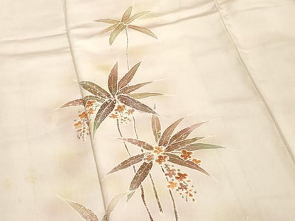 平和屋着物■訪問着 ろうけつ染め 枝花文 暈し染め 正絹 逸品 DABE2994cd
