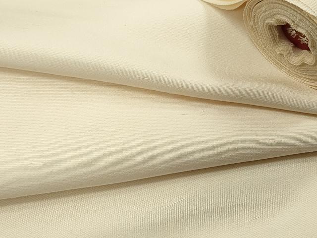 平和屋着物▼羽織・コート　上代紬　白生地　反物　羽尺　生成り色　逸品　未使用　DABE3201we