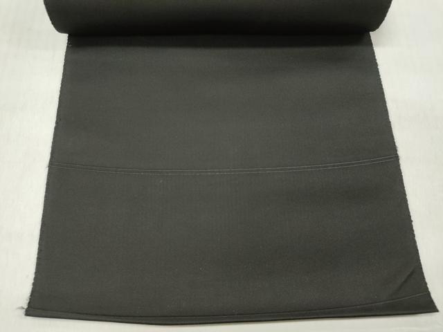 平和屋着物▼名古屋帯 帯反物 草花文 黒地 逸品 未使用 DABE3271we