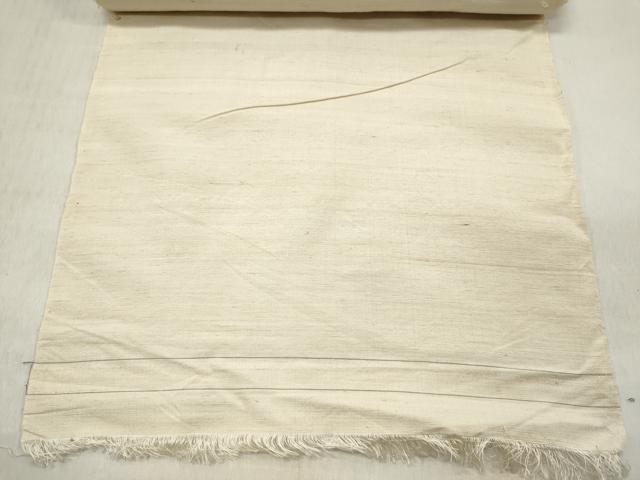平和屋着物●創業460年・千總　羽織・コート　白生地　反物　羽尺　生成り色　大丸扱い　証紙付き　逸品　未使用　DABD7251zzz 平和屋着物▽羽織・コート 白生地 反物 羽尺 紬地 生成り色 逸品