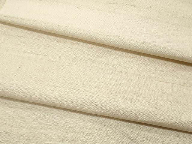 平和屋着物▽羽織・コート 白生地 反物 羽尺 紬地 生成り色 逸品