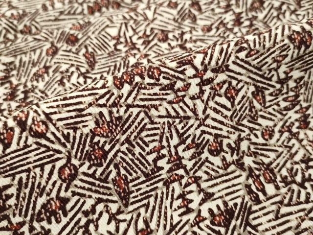 平和屋着物▼羽織・コート 解き反物 羽尺 樹林文 逸品 DABE3309we