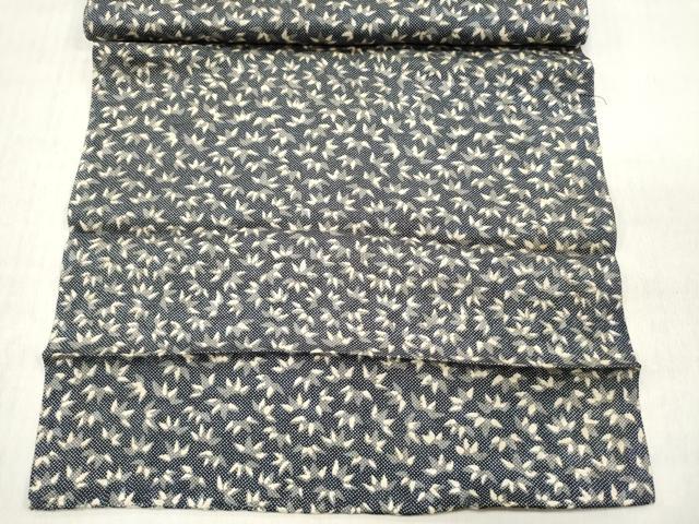 平和屋着物▼羽織・コート 解き反物 羽尺 笹の葉文 逸品 DABE3310we
