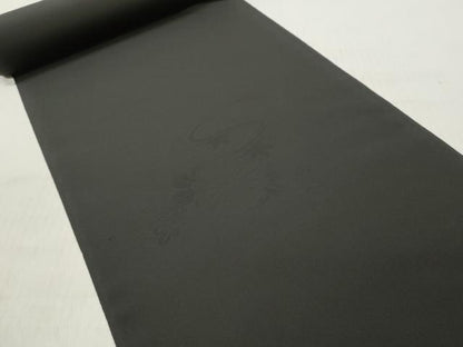平和屋着物▼羽織・コート 反物 羽尺 草花地紋 黒地 逸品 未使用 DABE3332we
