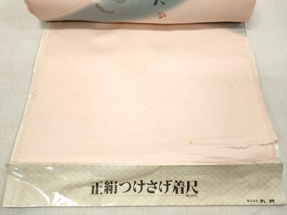 平和屋着物▼付下げ 反物 着尺 風景草花文 暈し染め 金彩 逸品 未使用 DABE3240we