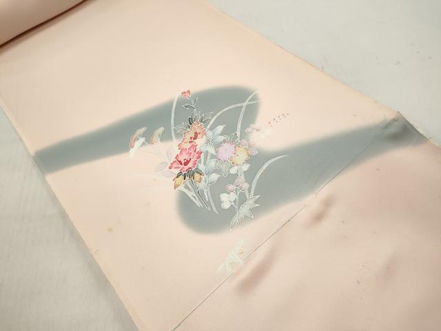 平和屋着物▼付下げ 反物 着尺 風景草花文 暈し染め 金彩 逸品 未使用 DABE3240we