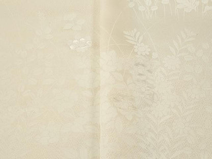 平和屋着物▼付下げ　反物　着尺　色付前　刺繍　草花文　暈し染め　逸品　未使用　DABE3260we