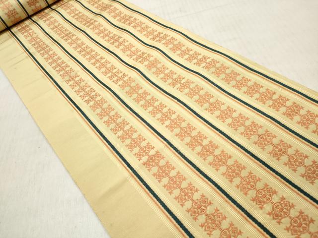 平和屋着物▼名古屋帯 帯反物 間道 逸品 DABE3407we