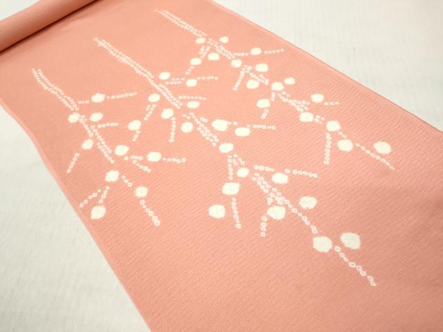 平和屋着物▼羽織・コート 解き反物 羽尺 絞り 枝花文 高島屋扱い 逸品 DABE3435we