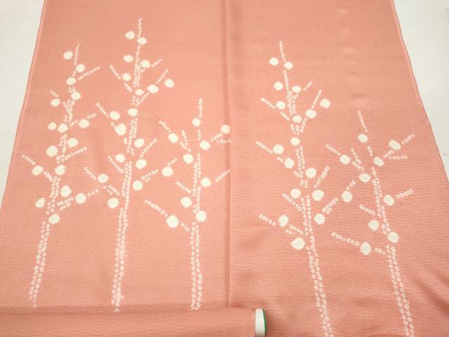 平和屋着物▼羽織・コート 解き反物 羽尺 絞り 枝花文 高島屋扱い 逸品 DABE3435we