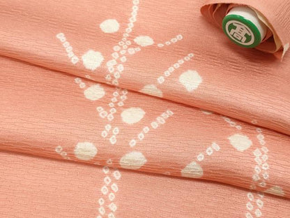 平和屋着物▼羽織・コート 解き反物 羽尺 絞り 枝花文 高島屋扱い 逸品 DABE3435we
