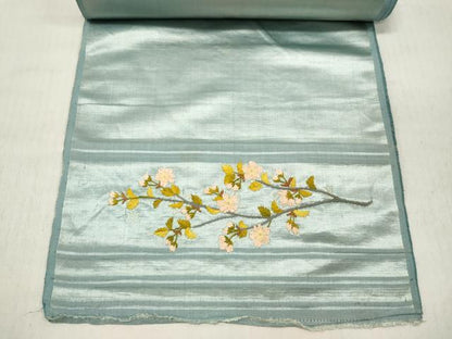 平和屋着物●アンティーク　大正ロマン　名古屋帯　帯反物　総手刺繍　花鳥文　枝桜　逸品　未使用　DABE3448we