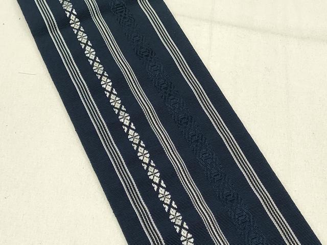平和屋着物◎男性 本場筑前博多織 角帯 献上 正絹 逸品 DABE3553qp