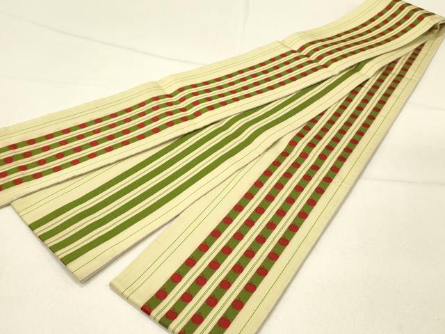 平和屋着物◎半幅帯　間道　正絹　逸品　DABE3640qp