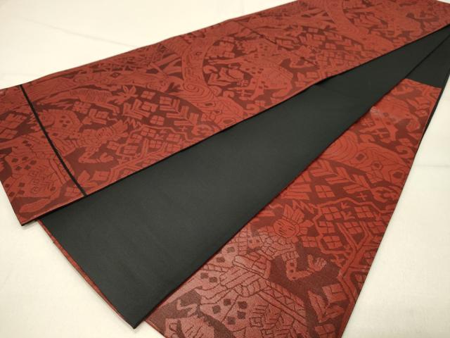 平和屋着物◎六通柄袋帯 狩猟文 正絹 逸品 DABE3653qp