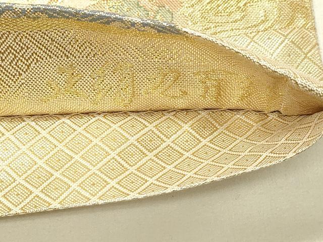 平和屋着物◎宝珠本佐賀錦　六通柄袋帯　花鳥吉祥文　九百錦　金糸　正絹　逸品　DABE3699qp
