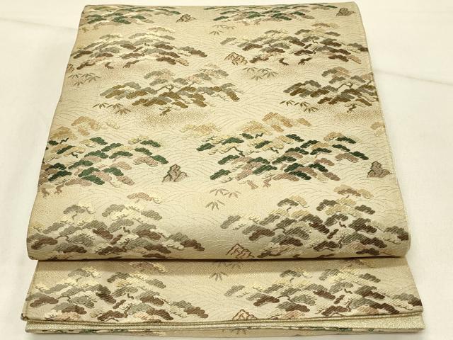 平和屋着物◎全通柄　本袋帯　浜松文　正絹　逸品　DABE3773qp