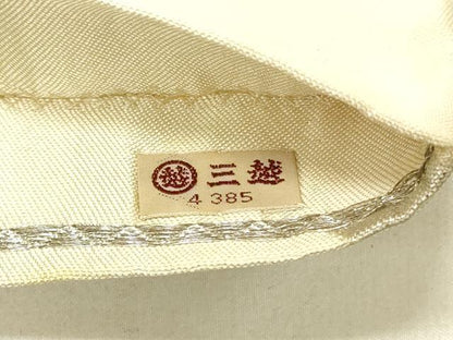 平和屋着物◎六通柄袋帯 舞花文 銀糸 三越扱い 正絹 逸品 DABE3780qp