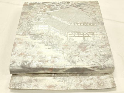 平和屋着物◎六通柄袋帯　大和東大寺　二重引箔　正絹　逸品　DABE3861qp