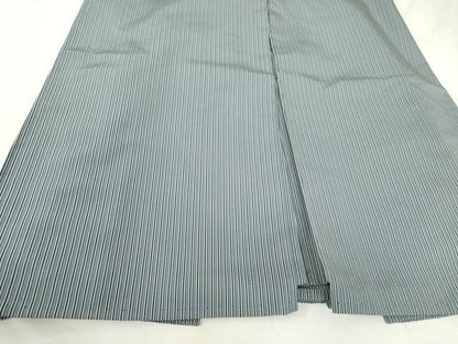 平和屋着物●男性　馬乗り袴　縞　正絹　逸品　DABE4005az
