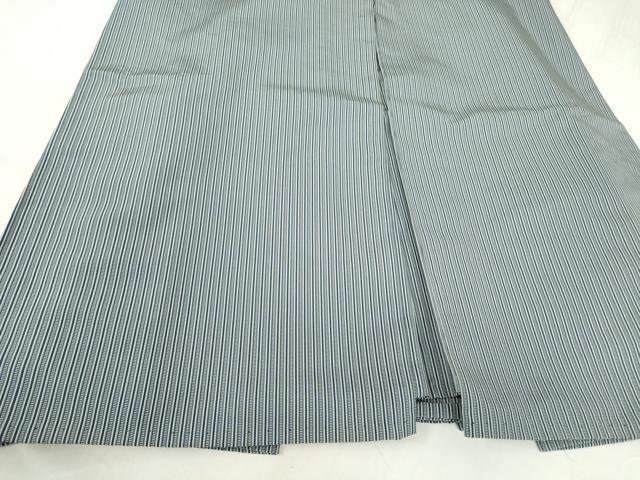 平和屋着物●男性　馬乗り袴　縞　正絹　逸品　DABE4005az