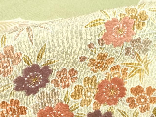 平和屋着物●訪問着　刺繍　几帳花文　金糸　正絹　逸品　DABE4008az